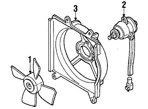 1988 Toyota Corolla Cooling System, Radiator, Water Pump, Cooling Fan Diagram 1 - Thumbnail