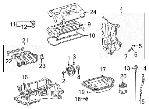 2005 Scion xB Cylinder Head & Valves Diagram