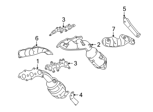 2018 Toyota 4Runner INSULATOR, Exhaust Manifold Heat Diagram for 17167-31060