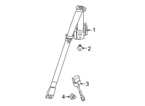 2021 Toyota GR Supra Front Seat Belts Diagram