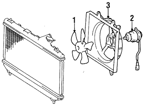 1997 Toyota Tercel Cooling System, Radiator, Water Pump, Cooling Fan Diagram