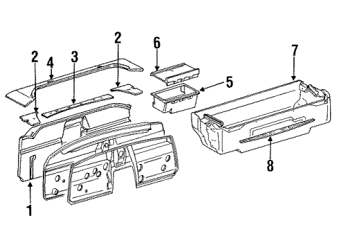 1994 Toyota MR2 Mat, Luggage Compartment Floor Diagram for 64711-17050-C0