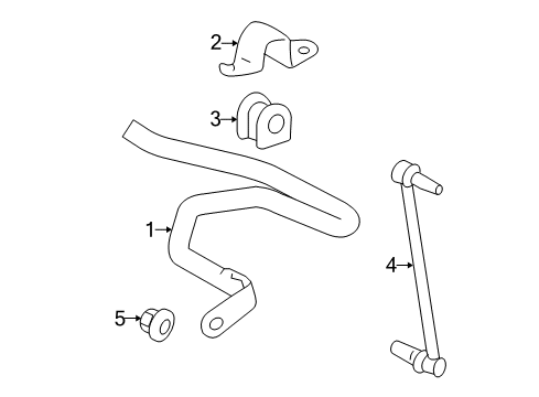 2006 Toyota Prius Stabilizer Bar & Components - Front Diagram