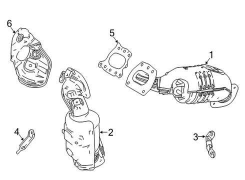 2020 Toyota Highlander Manifold Assy, Exhau Diagram for 17150-0P430