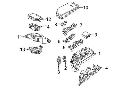 2023 Toyota Corolla Relay Box Upper Cover Diagram for 82662-02K70