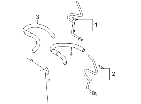 2006 Toyota Sienna Tube, Oil Cooler Inlet Diagram for 32921-08030