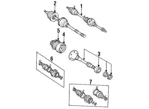 1994 Toyota Camry Drive Axles - Front Diagram