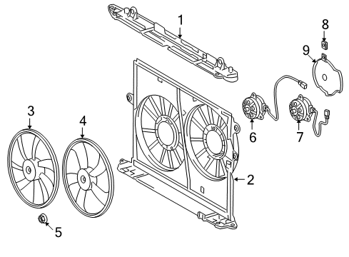 2010 Toyota Corolla Cooling System, Radiator, Water Pump, Cooling Fan Diagram 2 - Thumbnail