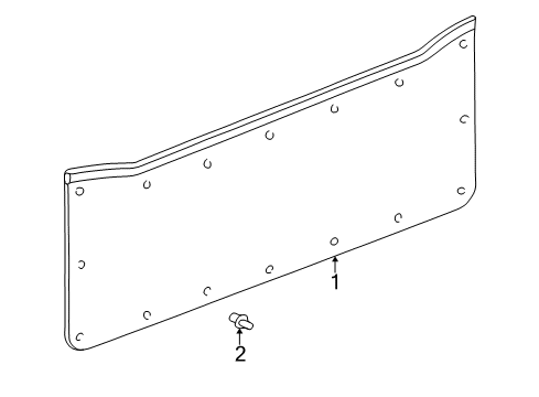 1998 Toyota Land Cruiser Panel Assy, Back Door Trim Diagram for 64780-60261-B0