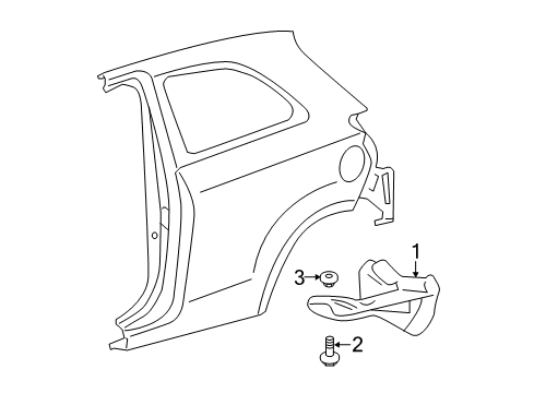 2017 Toyota Yaris Exterior Trim - Quarter Panel Diagram 1 - Thumbnail