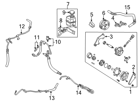 2000 Toyota Camry P/S Pump & Hoses, Steering Gear & Linkage Diagram 3 - Thumbnail