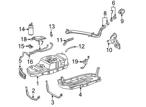 2002 Toyota Sequoia Pipe Sub-Assy, Fuel Tank Inlet Diagram for 77201-0C020