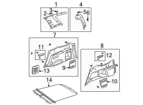 2001 Toyota Sequoia Clip Diagram for 90468-05125