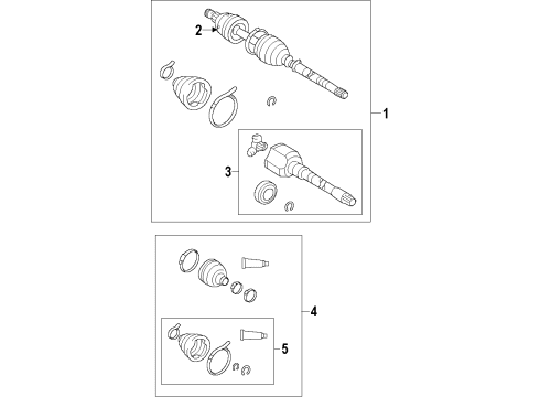 2011 Toyota Matrix Front Axle Shafts & Joints, Drive Axles Diagram