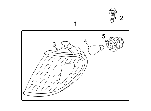 2000 Toyota Land Cruiser Signal Lamps & Reflector Diagram