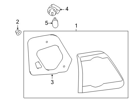 2013 Toyota Corolla Gasket, Rear Lamp, LH Diagram for 81594-12140