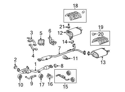 2009 Toyota Camry Bracket Sub-Assy, Exhaust Pipe Support Diagram for 17508-31050