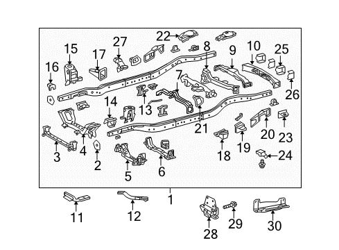 2014 Toyota 4Runner Bracket Sub-Assy, Front Spring Support, RH Diagram for 51505-60050