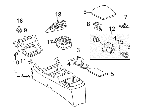 2003 Toyota Celica Console Diagram 1 - Thumbnail