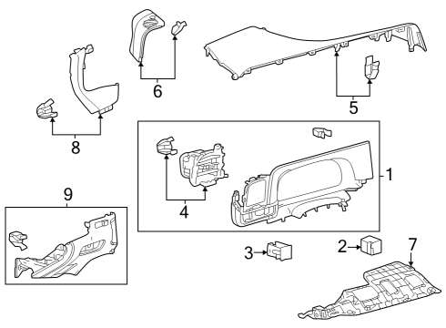 2023 Toyota Crown REGISTER ASSY, INSTR Diagram for 55650-30540