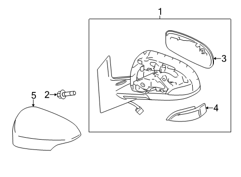 2017 Toyota Prius C Outer Mirror Cover, Right Diagram for 87915-52170-J1