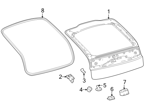 2023 Toyota Prius CUSHION, BACK DOOR S Diagram for 67293-47040