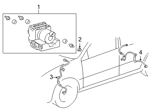 2002 Toyota Corolla ABS Components Diagram