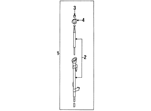 1995 Toyota Celica Mast Nut Diagram for 86396-12020