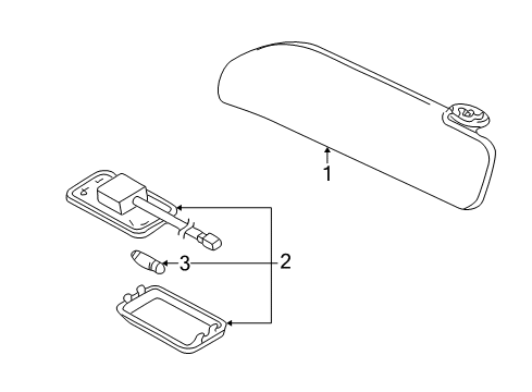 2005 Toyota MR2 Spyder Interior Trim - Roof Diagram