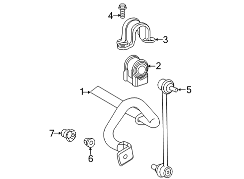 2021 Toyota Venza Stabilizer Bar & Components - Front Diagram