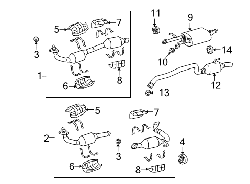 2008 Toyota Sequoia Gasket, Exhaust Pipe, Center Diagram for 90917-06085