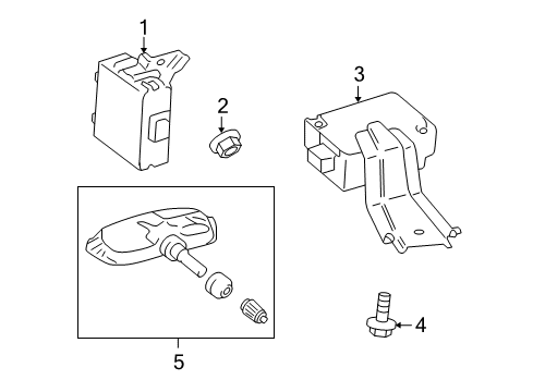 2008 Toyota Highlander Tire Pressure Monitoring Diagram