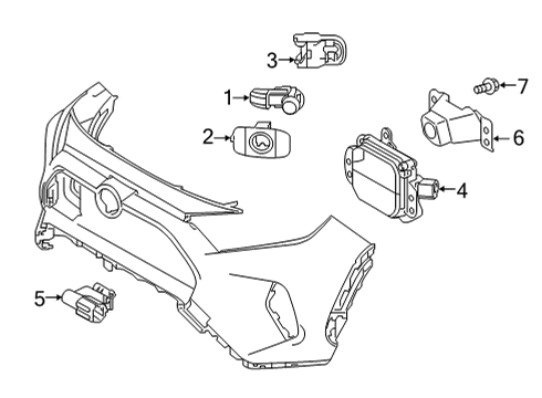 2021 Toyota RAV4 RETAINER, Ultrasonic Diagram for 89348-06220-J3