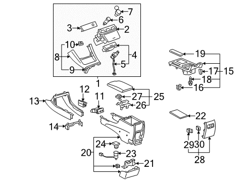 2006 Toyota Camry Center Console Diagram