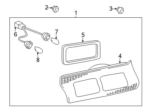 1998 Toyota Camry Combination Lamps Diagram