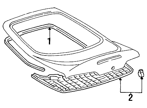 1993 Toyota Supra Interior Trim - Lift Gate Diagram