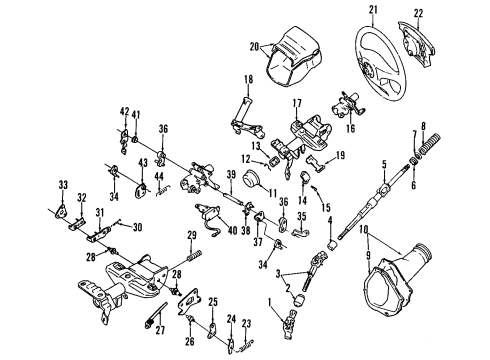 1993 Toyota Celica Bush, Steering Main Shaft Diagram for 45273-20011