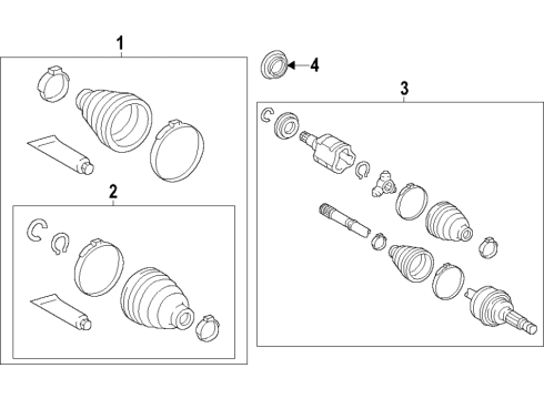 2023 Toyota Sienna Rear Axle, Axle Shafts & Joints, Drive Axles Diagram