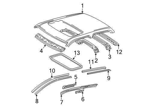 2001 Toyota Tacoma Reinforcement Sub-Assembly, R Diagram for 63141-04900