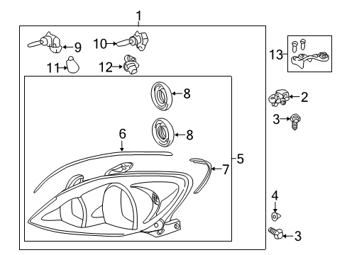 2003 Toyota Camry Bulbs Diagram