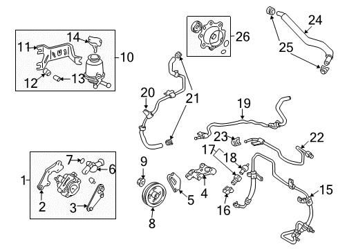 2004 Toyota Highlander Tube, Return Diagram for 44416-48082