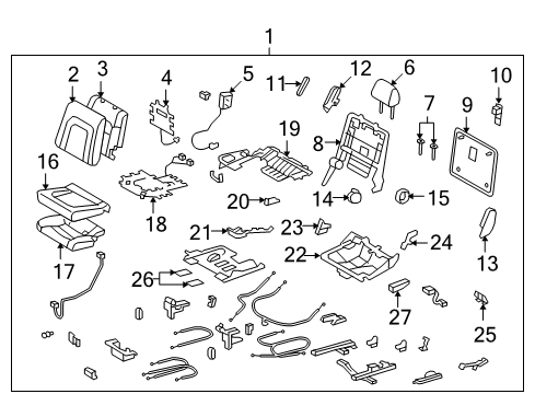 2008 Toyota Land Cruiser Rear Seat Back Cover, Right (For Separate Type) Diagram for 71077-60B90-E2