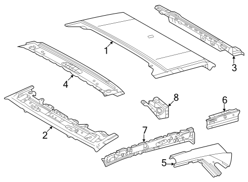 2023 Toyota bZ4X Roof & Components Diagram