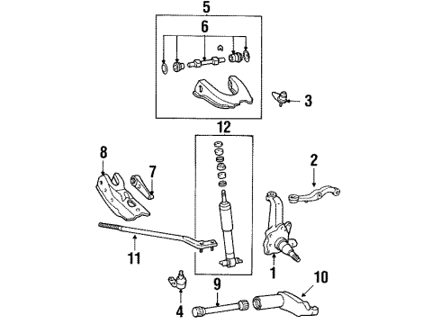 1989 Toyota Pickup Spring, Torsion Bar, LH Diagram for 48162-35230