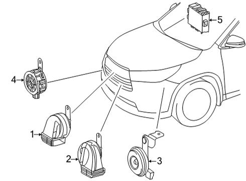 2022 Toyota Highlander Horn Diagram