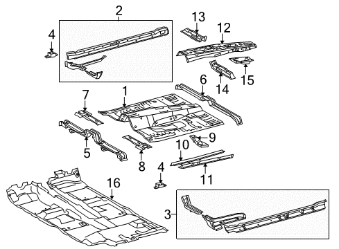 2016 Toyota 4Runner Floor Diagram 2 - Thumbnail