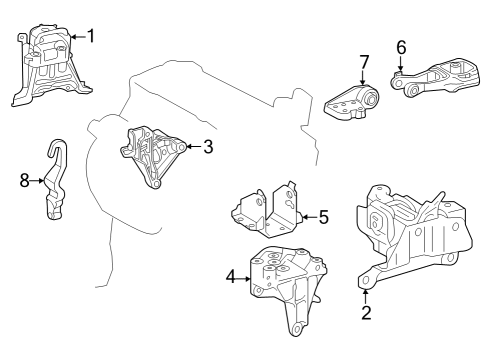 2023 Toyota Corolla BRACKET, ENGINE MOUN Diagram for 12315-F2071