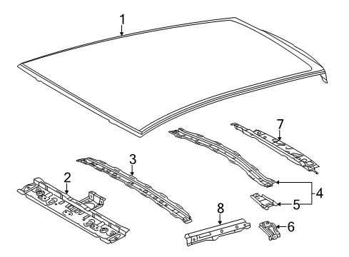 2012 Scion iQ Roof & Components Diagram