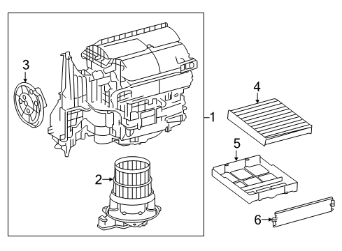 2019 Toyota Prius Prime Blower Motor & Fan, Air Condition Diagram