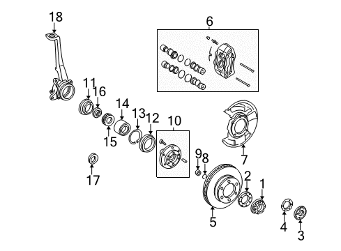 1997 Toyota Tacoma Gasket, Front Axle Outer Shaft Flange Diagram for 43422-60060